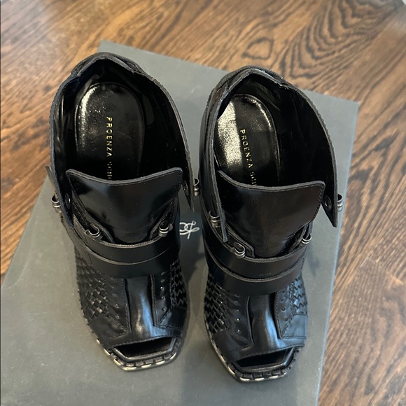 Proenza Schouler Black Open Toe High Heel Booties Size 38 NIB - Picture 12 of 15